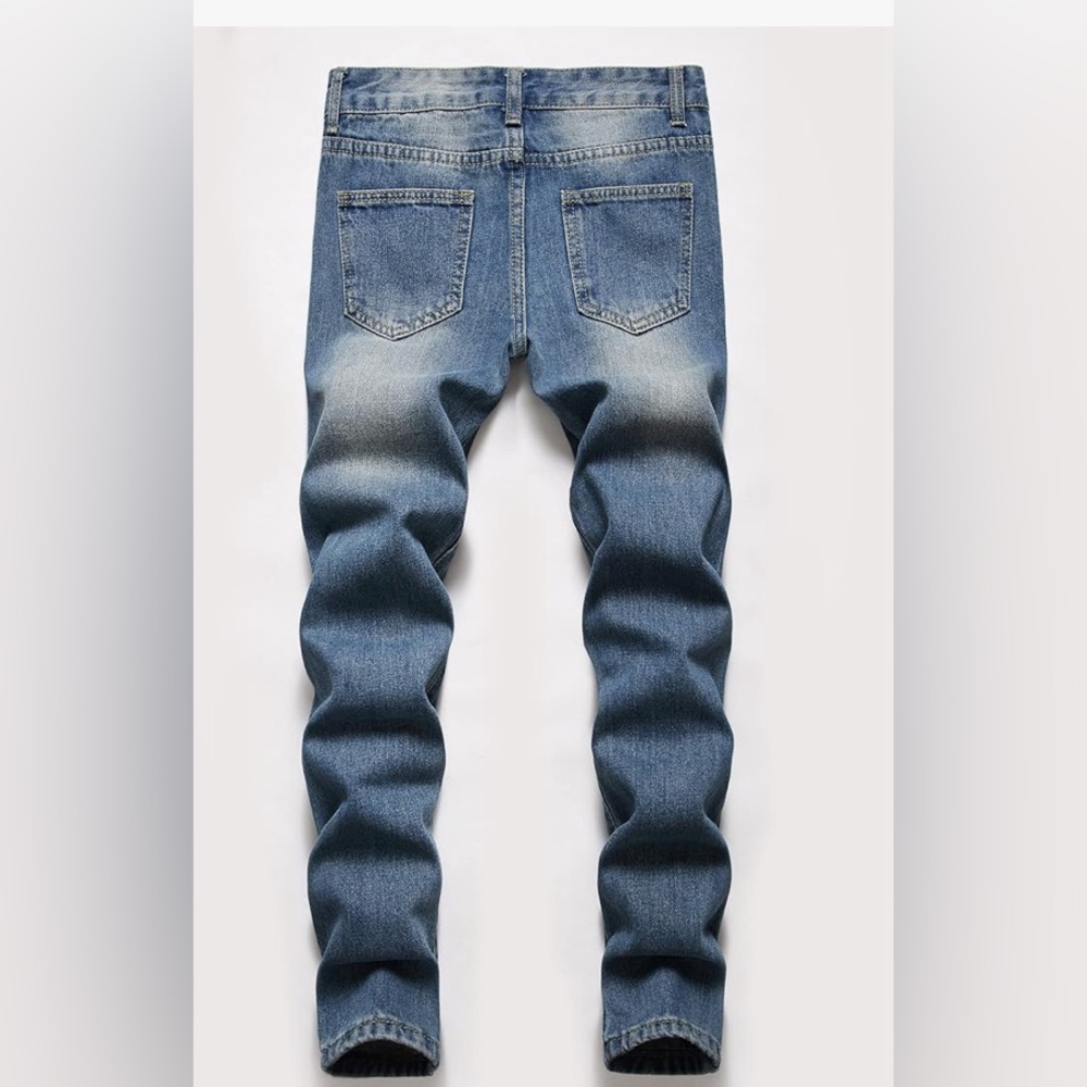 FREDD MARSHALL Boy's Skinny Fit Ripped Destroyed Distressed Jeans